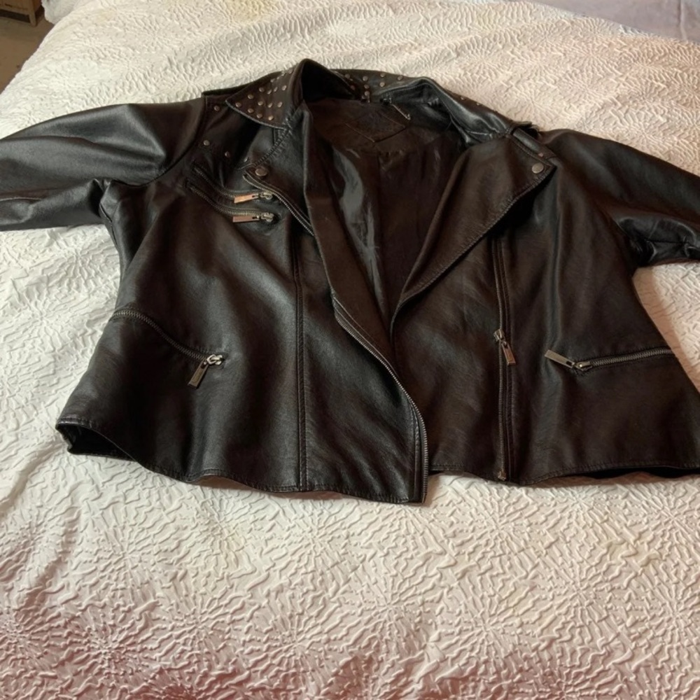 Faux leather jacket